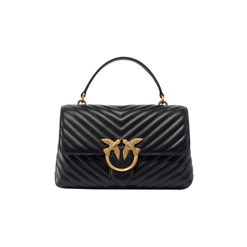 Pinko Borsa a mano Borsa Donna tracolla Love Lady Puff Nero oro P25 - PINKO 100043A0GK - Z99Q - UNI - Francavilla Moda